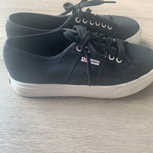SUPERGA sneakers black canvas size 41 - Picture 8 of 12